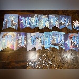 🌻 3 for $15. Happy birthday banner Frozen